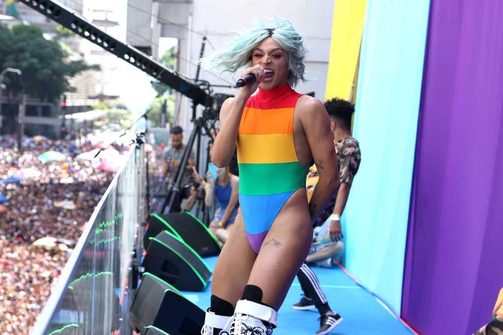 Pabllo Vittar at a Pride event