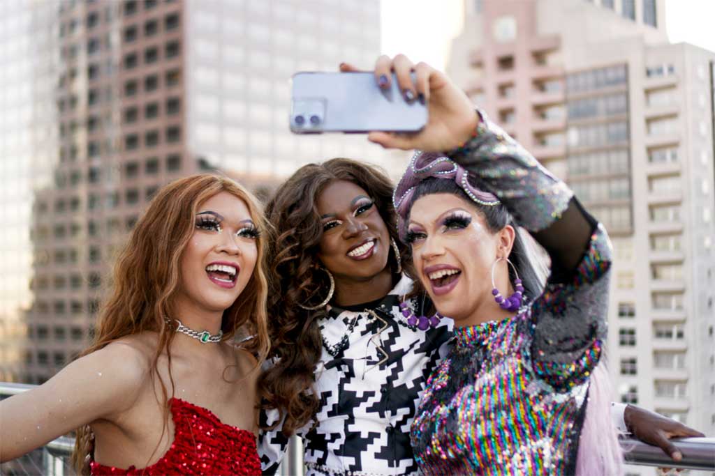 Diverse group of drag performers