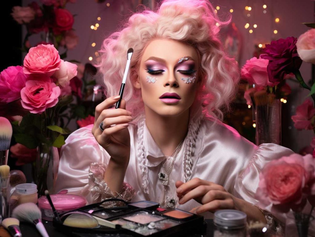 Drag makeup application process