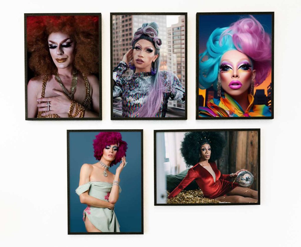 Variety of drag makeup looks