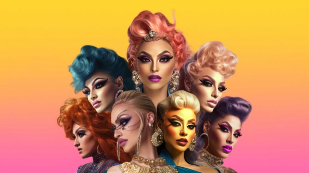 Diverse group of drag performers	