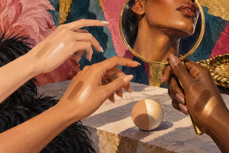 An illustrated study of shade matching, matte coverage and reflected light.