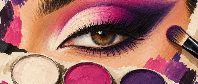 A conceptual eyelid colour study with light, mid-tone and depth kept separate from the eye opening.