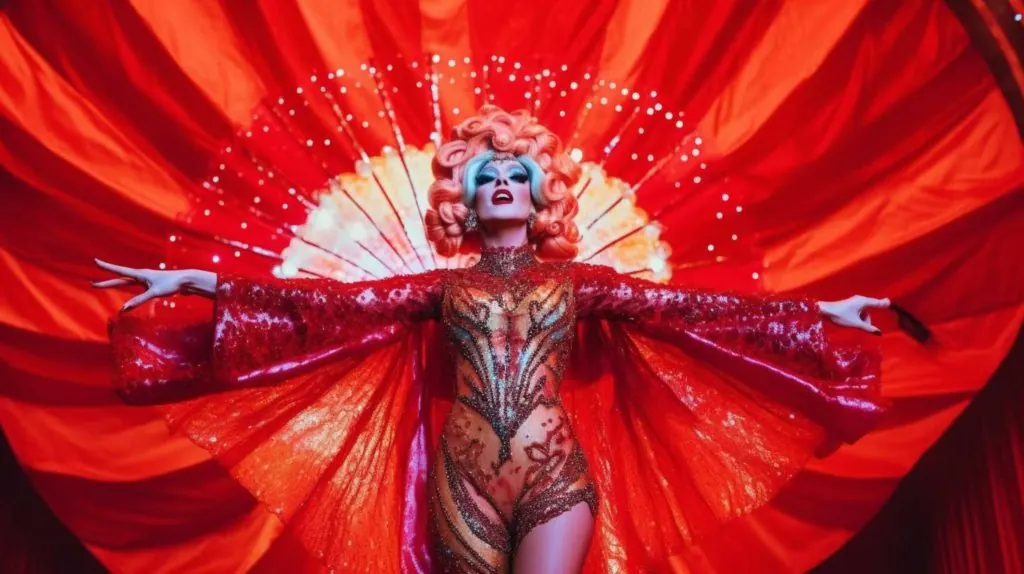  Drag queen in a stunning outfit