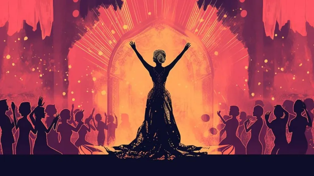 Drag queen taking a bow