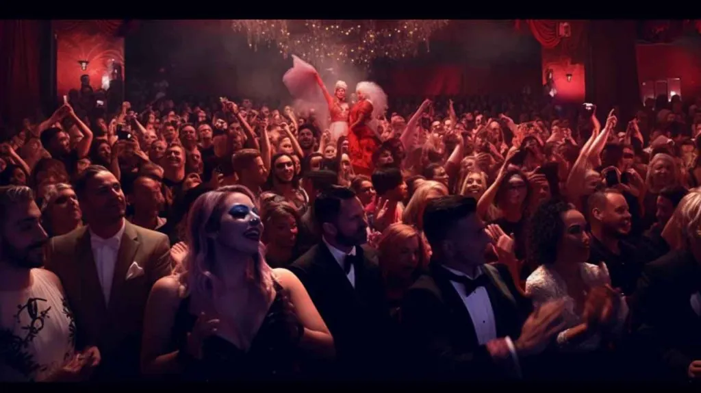  Audience applauding a drag performance