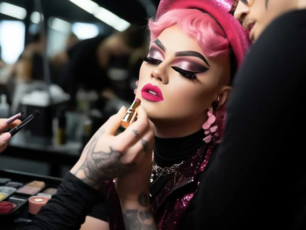Creating a drag persona with makeup