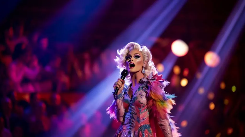 Drag queen slaying the stage