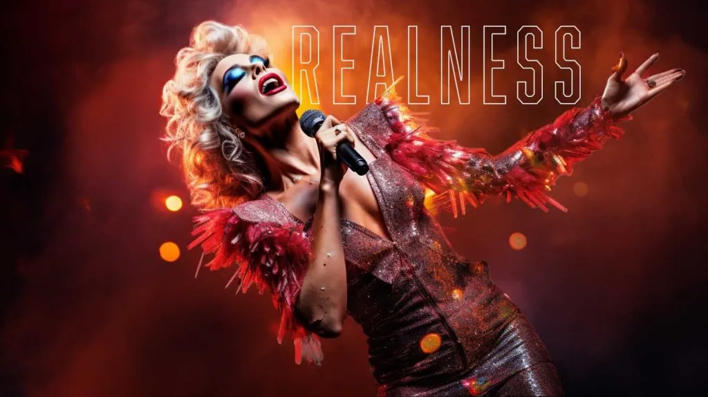 Drag queen performing on stage