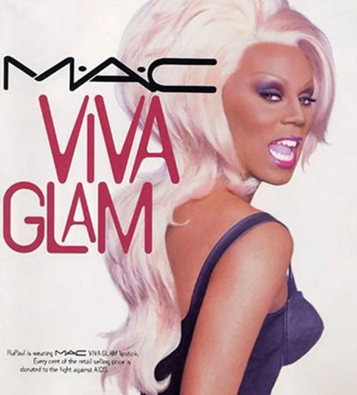 RuPaul featured on a MAC Cosmetics ad